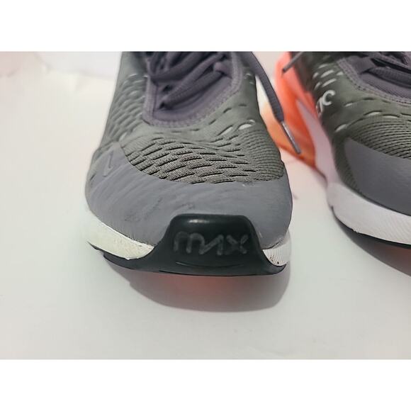 Nike Air Max 270 Women's Shoes Size 6Y Gray/Orange/White - Picture 3 of 12